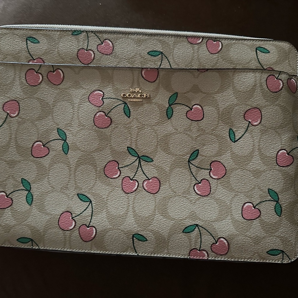 Coach Cherry Print laptop case